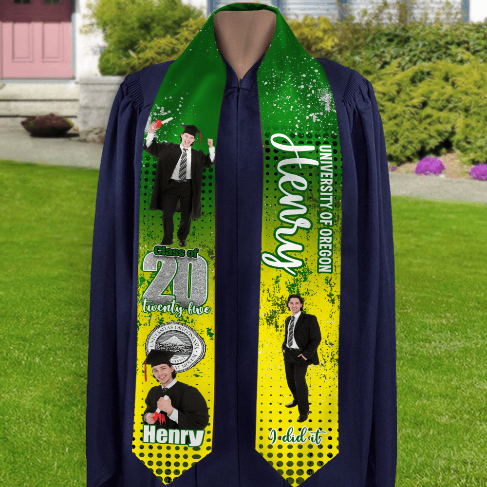Custom Photo I Did It Congrats Graduation Stoles