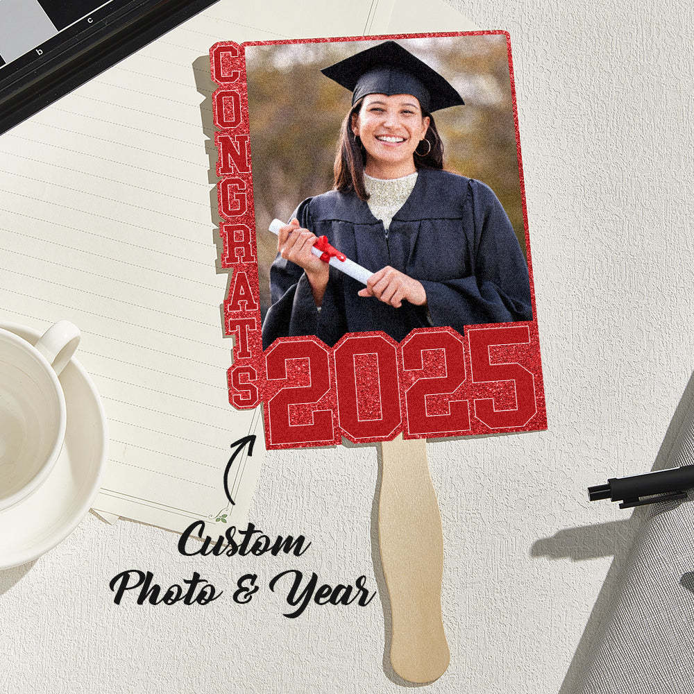 Personalized Graduation Handheld Photo Fan Graduation Party Gift for C