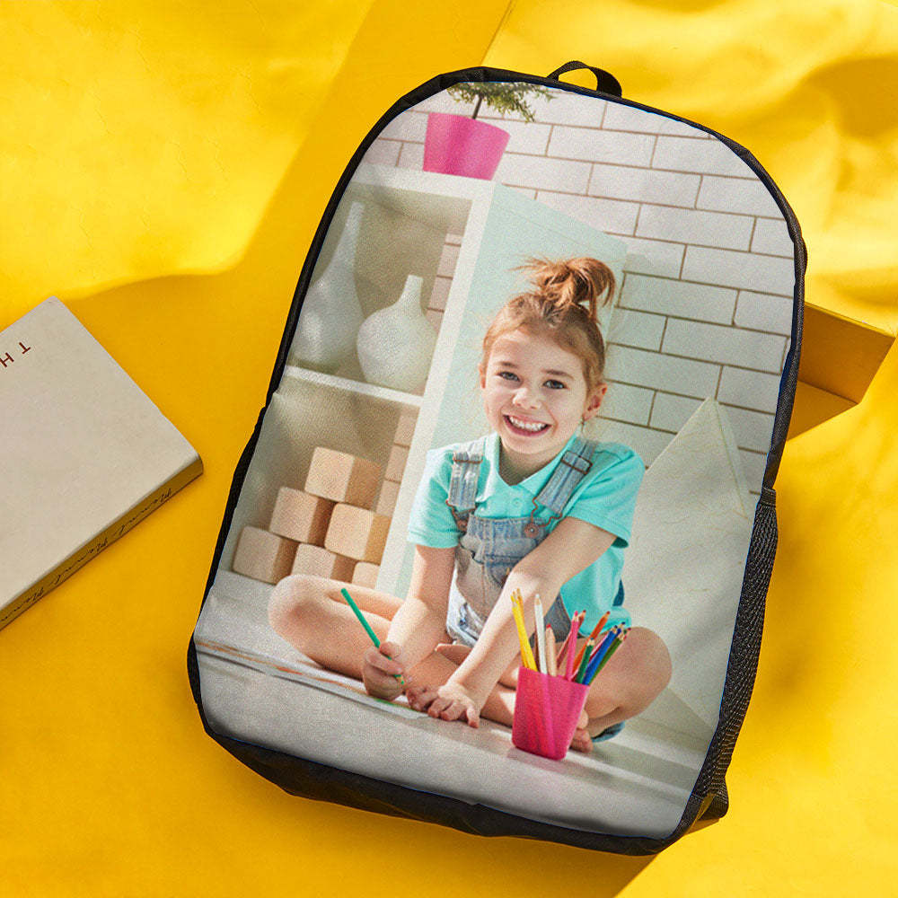 Custom Photo School Backpack, Back To School Gifts  Picture Backpacks For Boys And Girls - Get Photo Blanket