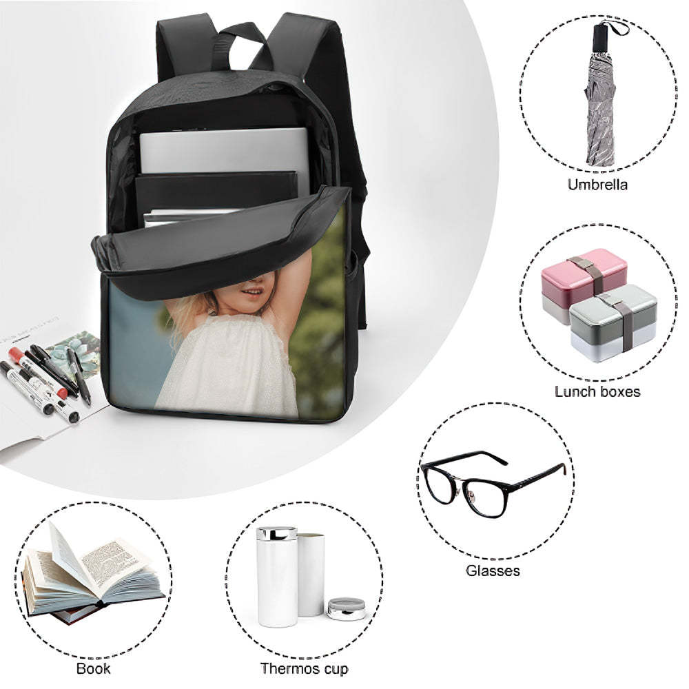 Custom Photo Backpack, Back To School Gifts For Kids, Picture Backpack, Customized Backpack - Get Photo Blanket