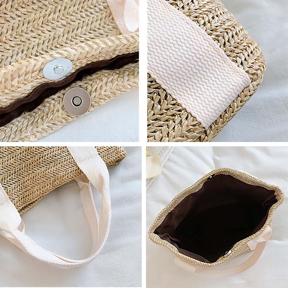 Personalized Beach Straw Bags Custom Tote Bag Bridal Shower Bag Wedding Gift for Bridesmaid Bride - Get Photo Blanket