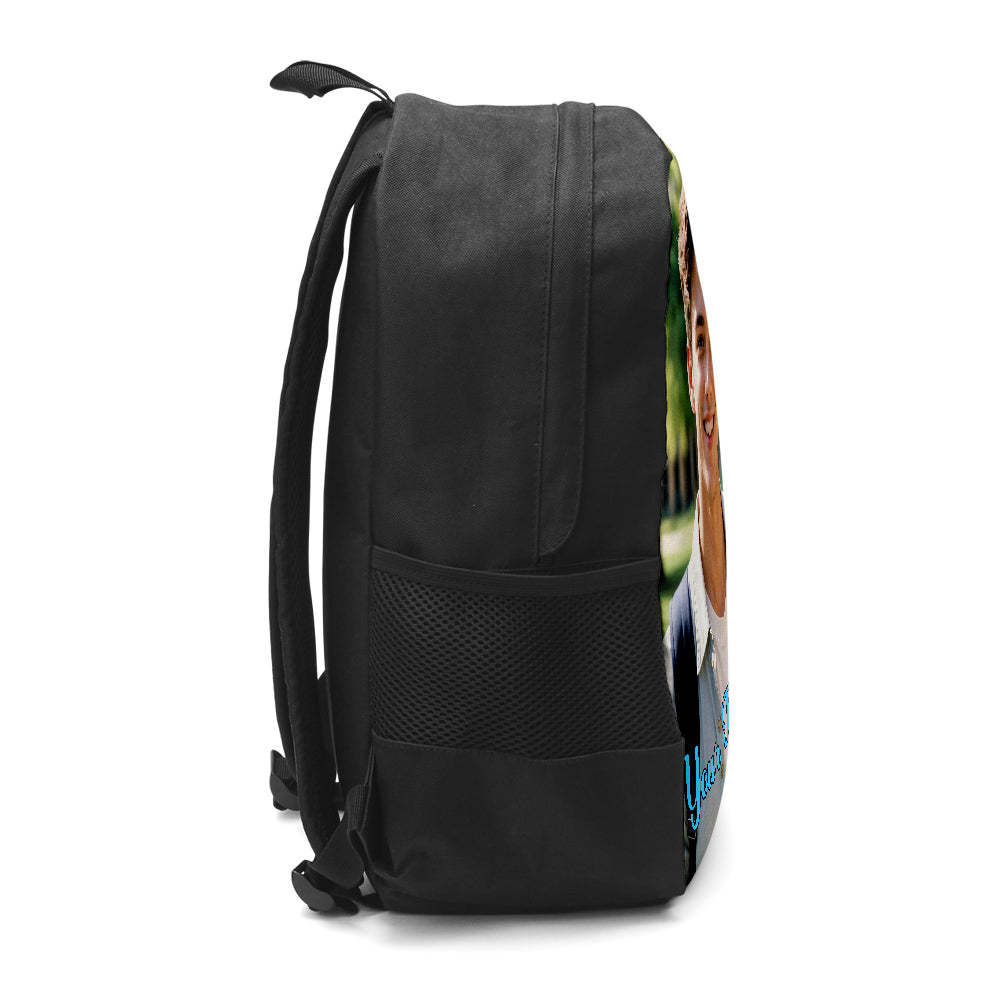 Custom Photo School Backpack, Back To School Gifts, Personalized Photo Text Backpack - Get Photo Blanket