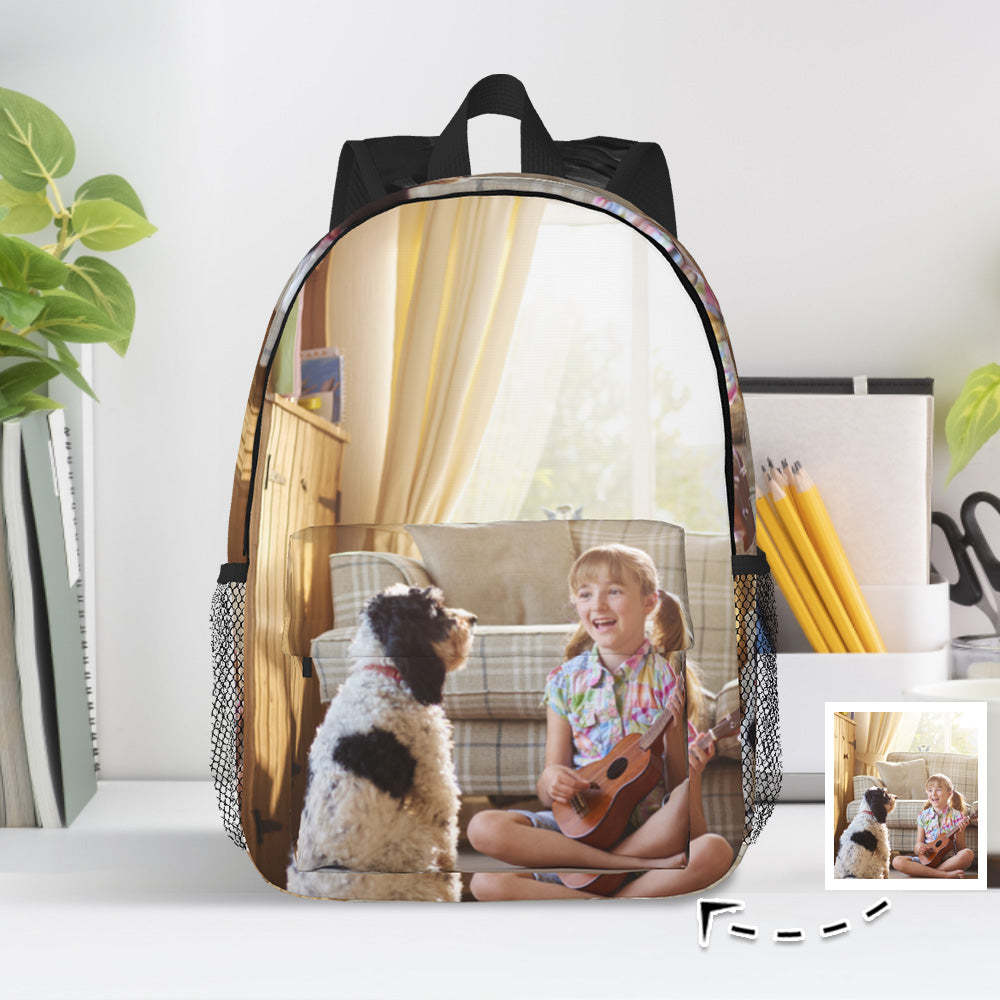 Custom Photo Backpack Personalised School Bag for Kids - Get Photo Blanket
