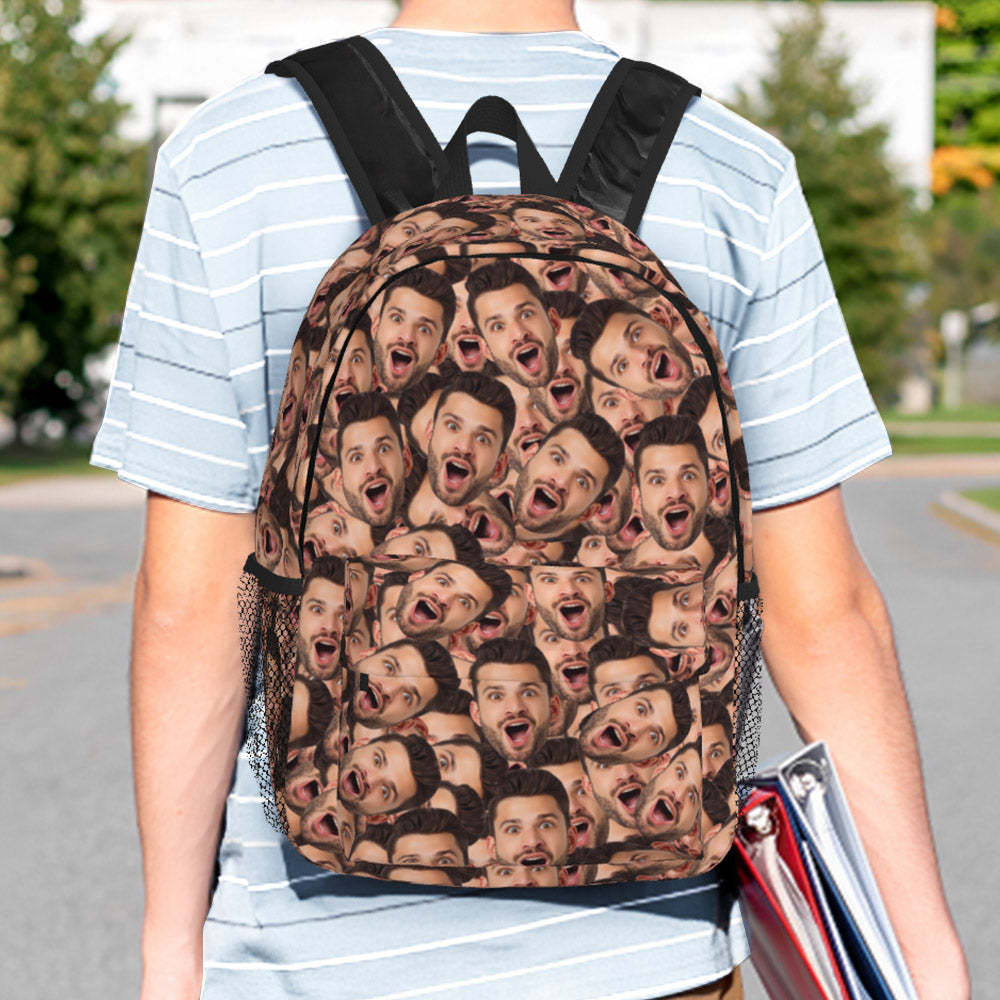 Custom Face Backpack Personalised Funny School Bag for Kids - Get Photo Blanket