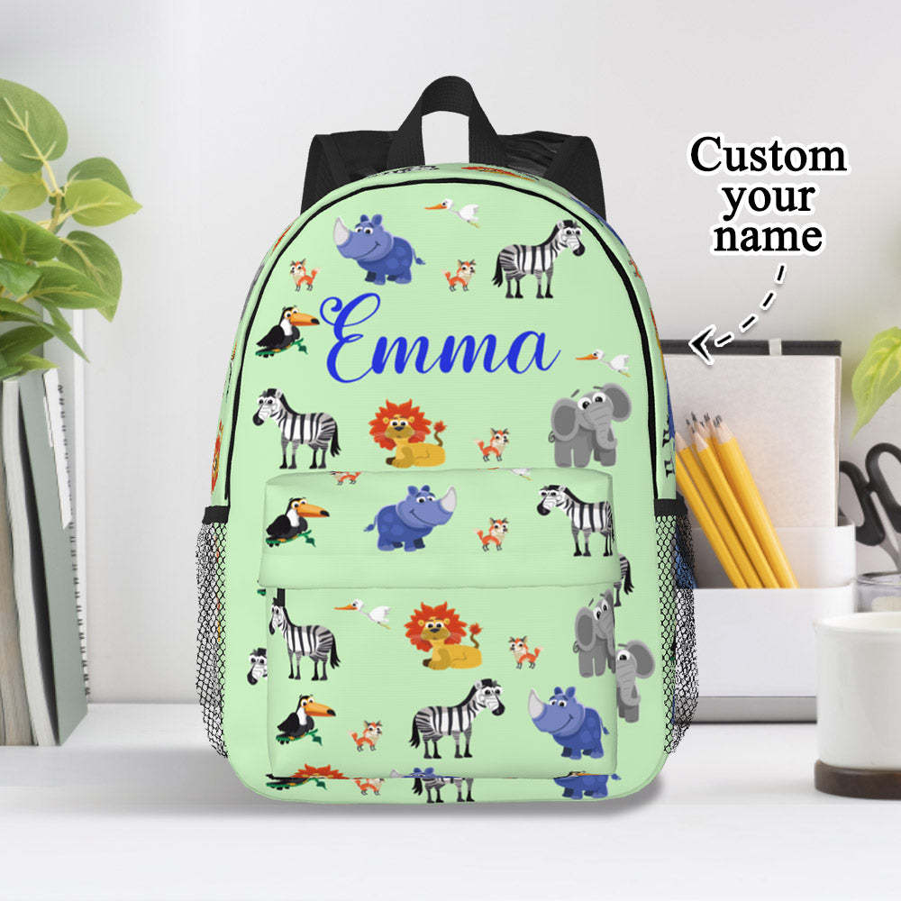 Custom Name Backpack Personalised Animal School Bag - Get Photo Blanket