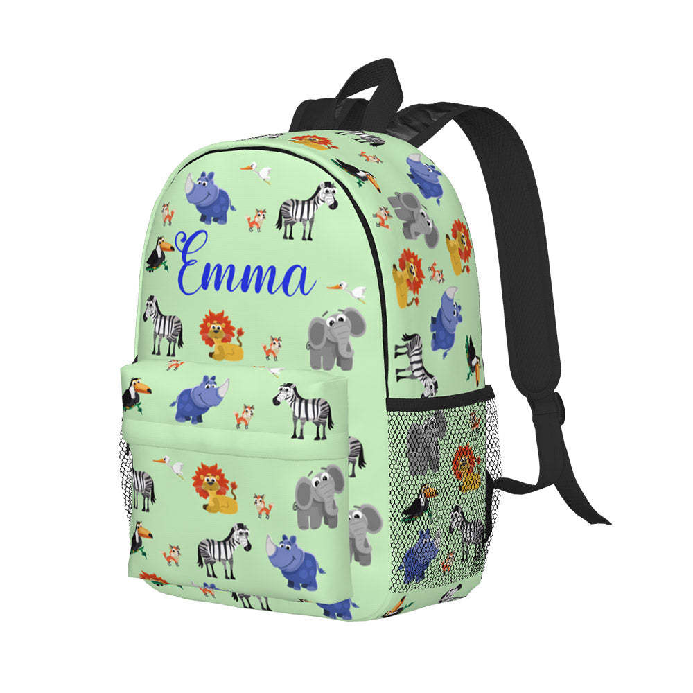 Custom Name Backpack Personalised Animal School Bag - Get Photo Blanket