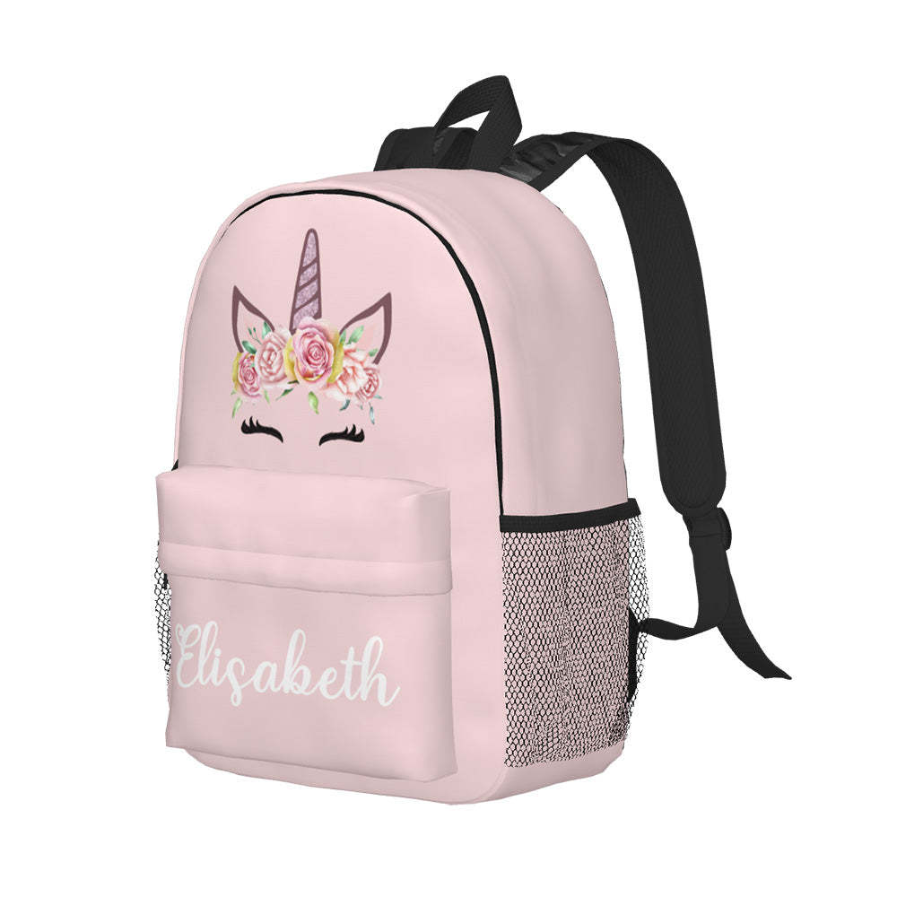 Custom Name Backpack Personalised Unicorn School Bag for Kids - Get Photo Blanket