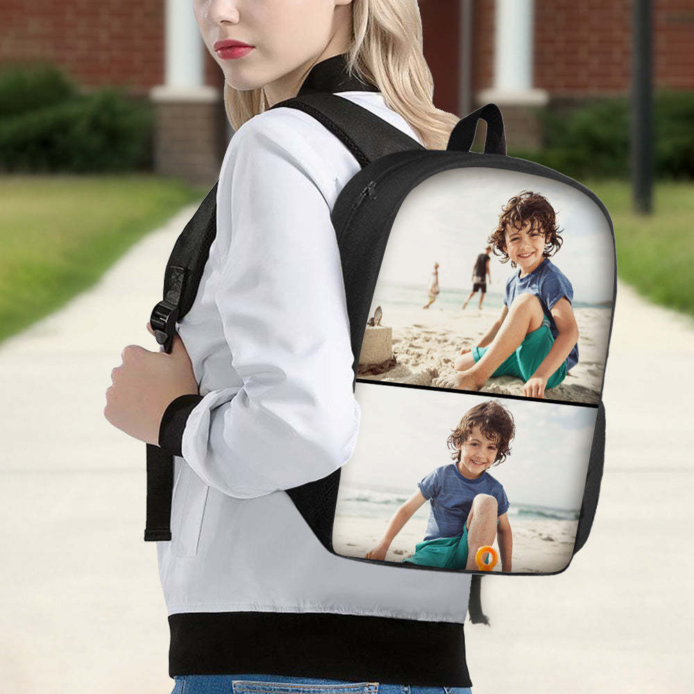 Custom Photo Backpack Personalised School Bag for Students - Get Photo Blanket