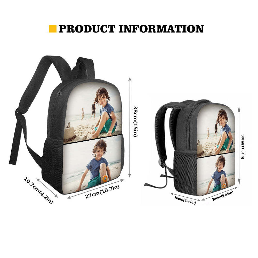 Custom Photo Backpack Personalised School Bag for Students - Get Photo Blanket
