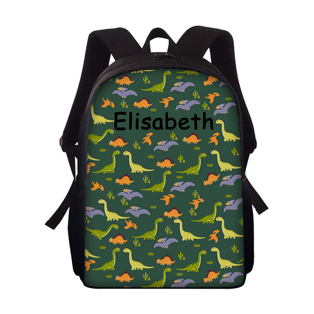 Custom Name Backpack Personalised Dinosaur School Bag for Boys Girls - Get Photo Blanket