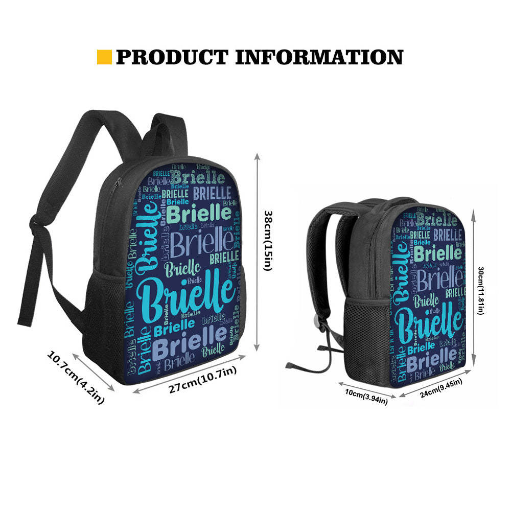 Custom Name Design Backpack Personalised School Bag for Boys Girls - Get Photo Blanket