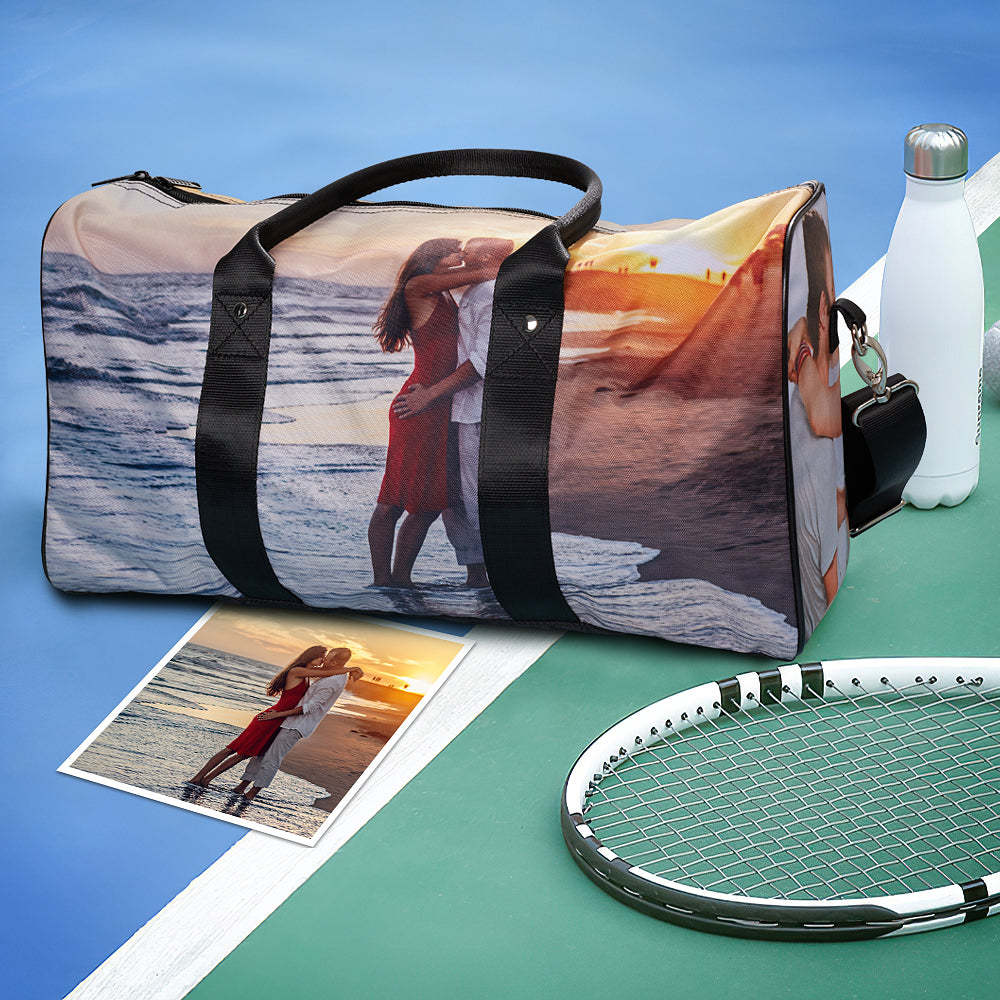Graduation Gift Custom Duffle Bag Personalized Photo Weekender Bags Large Capacity Gym Bag - Get Photo Blanket