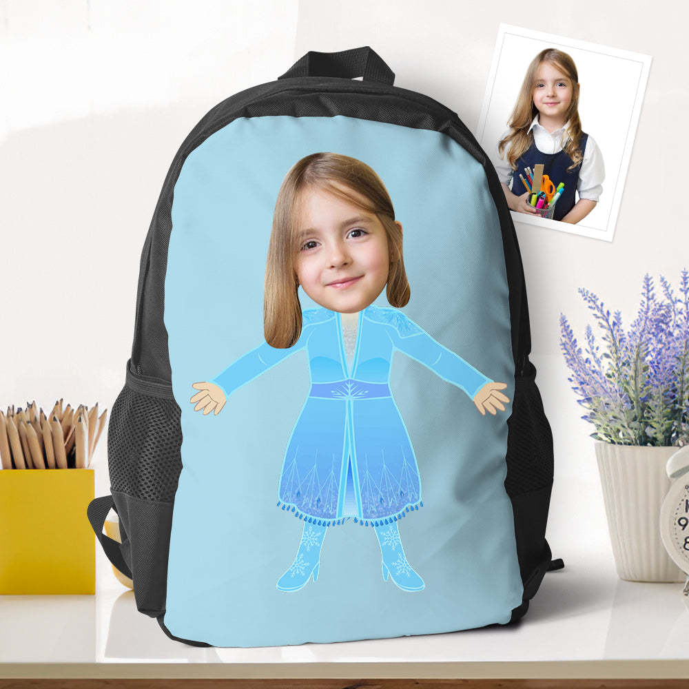 Customized Queen Elsa Bookbags Minime Backpacks Back To School Gifts For Kids Girls Gifts - Get Photo Blanket