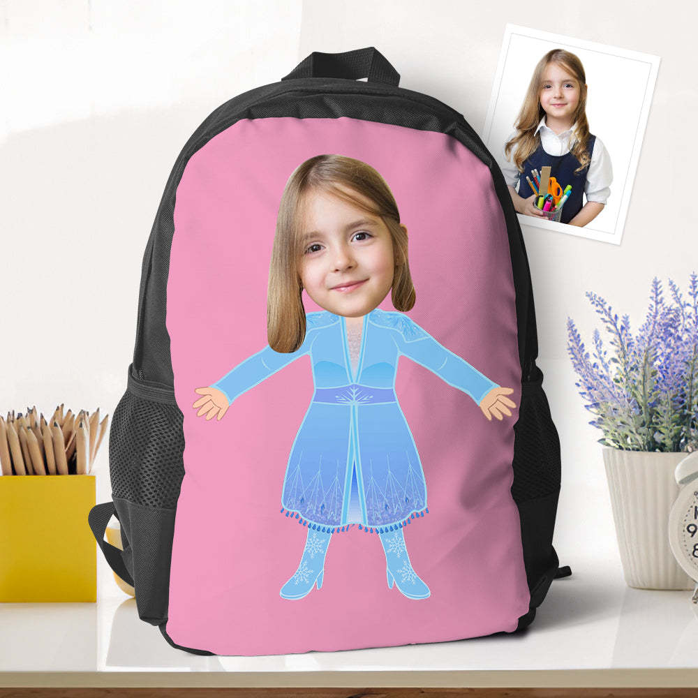 Customized Queen Elsa Bookbags Minime Backpacks Back To School Gifts For Kids Girls Gifts - Get Photo Blanket