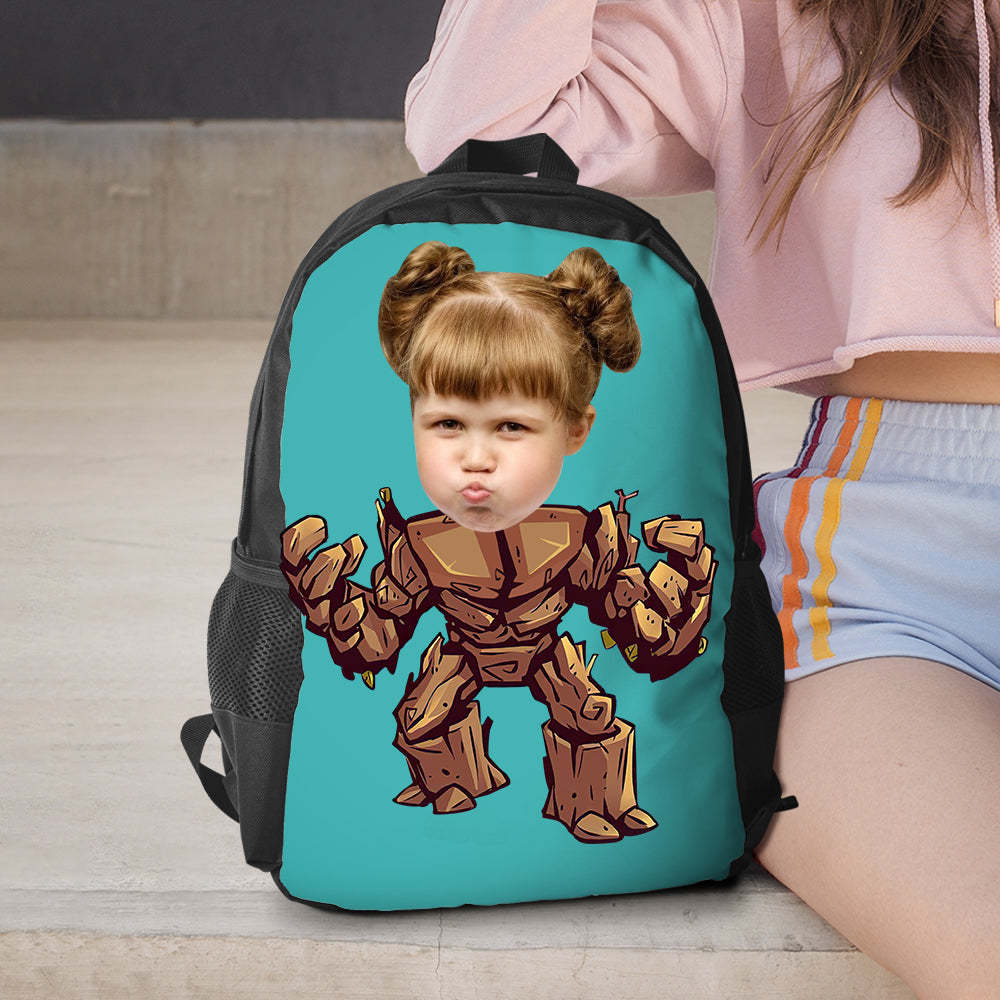 Personalized Groot Minime Photo Backpack Back To School Gifts For Kids Boys - Get Photo Blanket