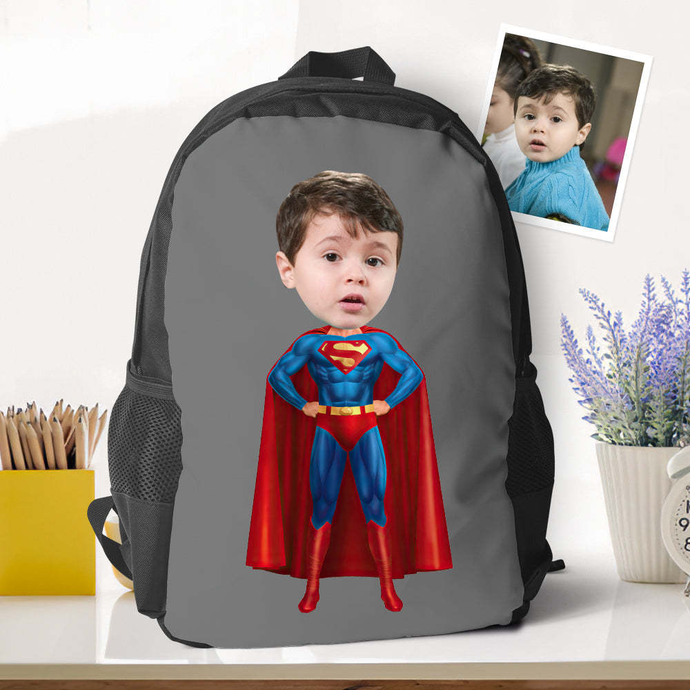 Personalized Superman Backpacks Minime School Bookbags Back To School Gifts For Boys Gifts - Get Photo Blanket