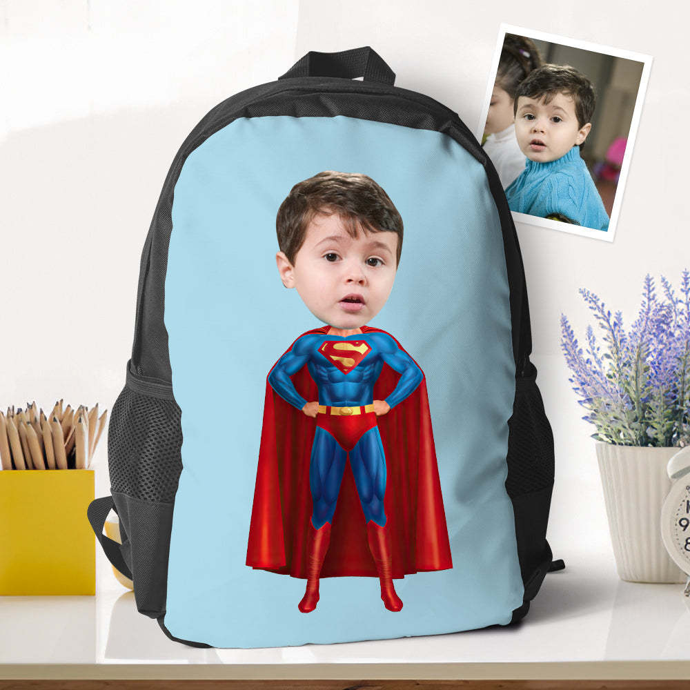 Personalized Superman Backpacks Minime School Bookbags Back To School Gifts For Boys Gifts - Get Photo Blanket