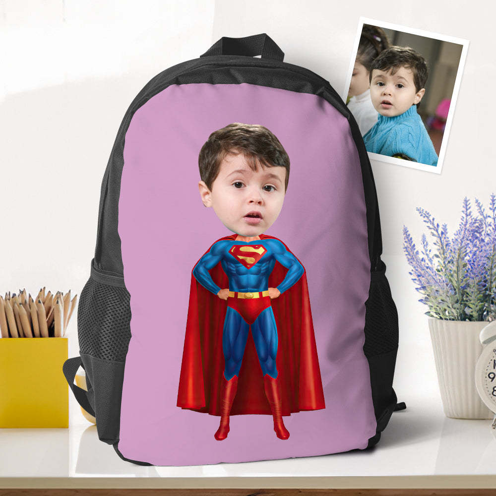 Personalized Superman Backpacks Minime School Bookbags Back To School Gifts For Boys Gifts - Get Photo Blanket