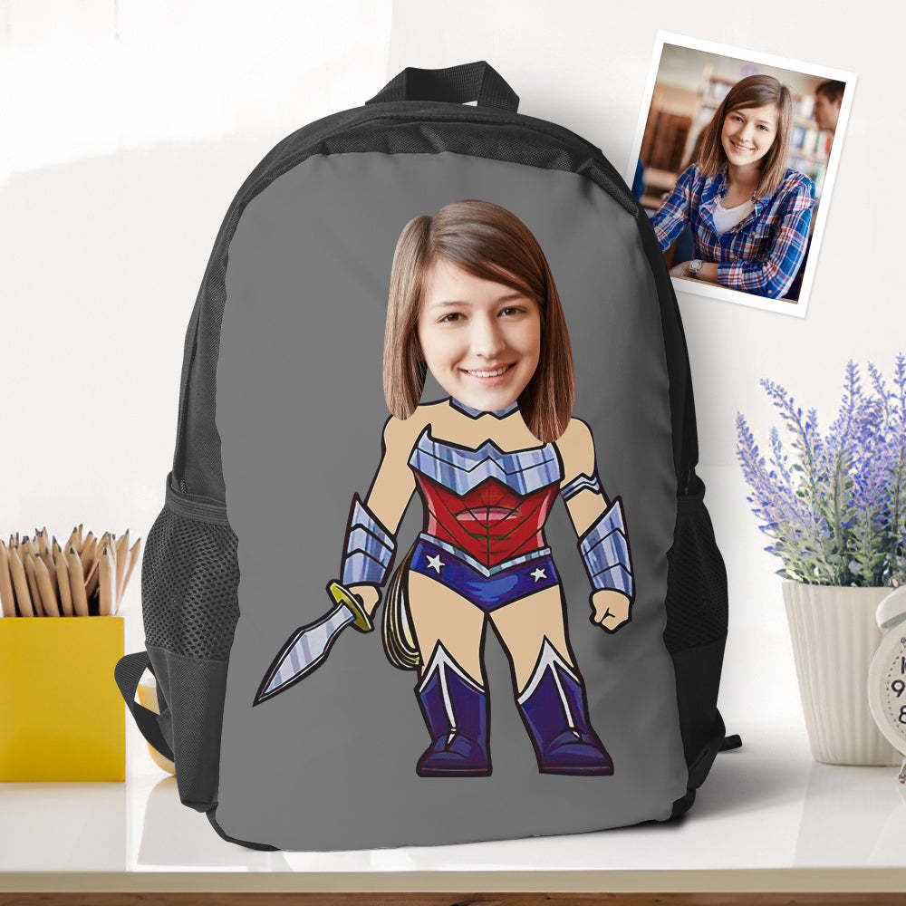 Customized Super Wonder Women Bookbags Minime Backpacks Back To School Gifts For Kids Girls Gifts - Get Photo Blanket