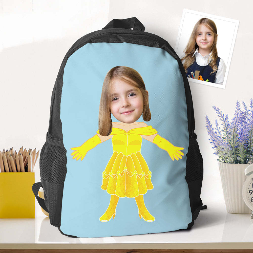 Personalized Belle Photo Backpacks Minime Bookbags Back To School Gifts For Girls Gifts - Get Photo Blanket