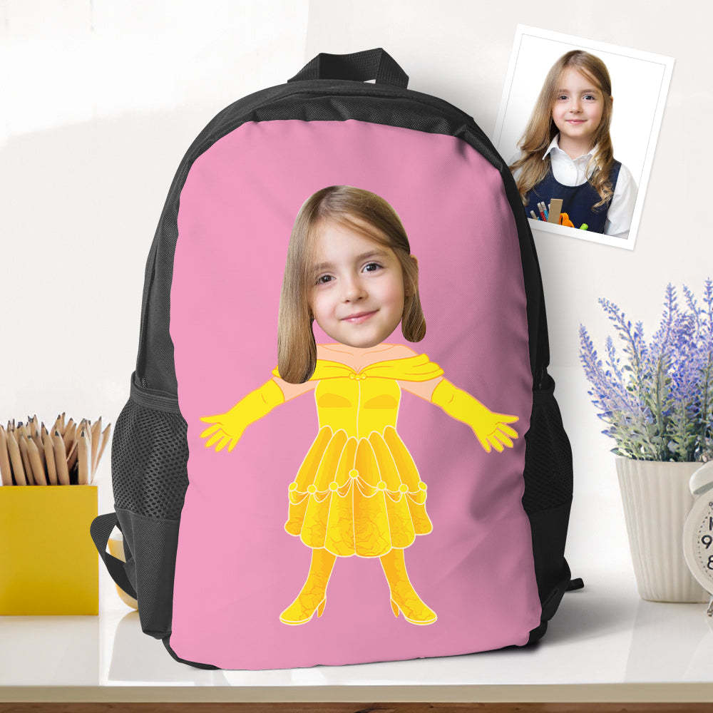 Personalized Belle Photo Backpacks Minime Bookbags Back To School Gifts For Girls Gifts - Get Photo Blanket
