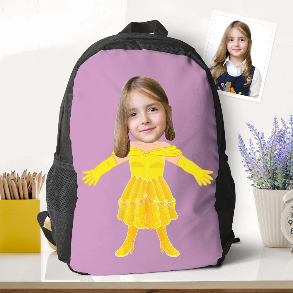 Personalized Belle Photo Backpacks Minime Bookbags Back To School Gifts For Girls Gifts - Get Photo Blanket