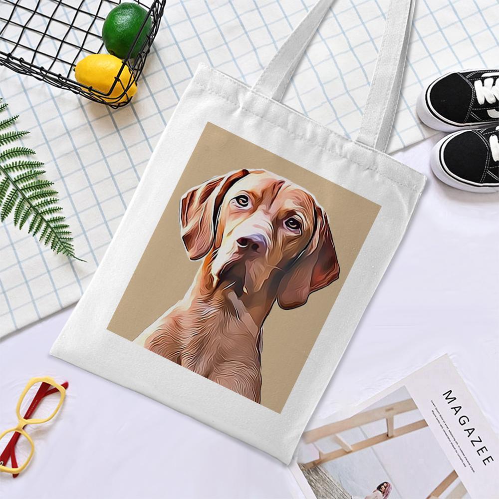Custom Pet Portrait Canvas Tote Bag Personalized Canvas Bags DIY Gift - Get Photo Blanket