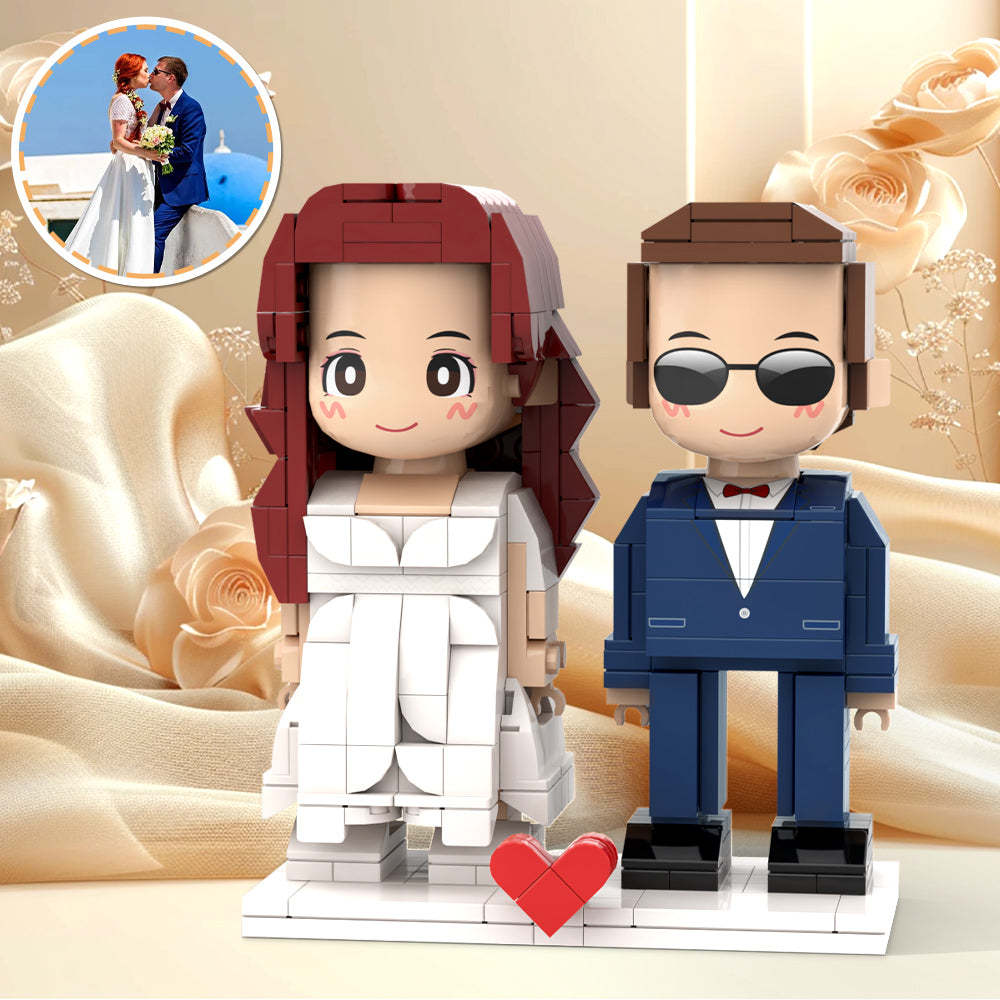 Surprise Wedding Gifts Duddu Brick Figures Couple Gifts Custom Brick Figure For Loved Ones Perfect Gift For Valentine's Day Gift For Newly Married Couple On Wedding Day - Get Photo Blanket