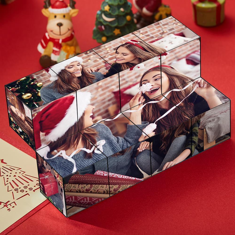 Multiphoto Colorful Rubic's Cube Christmas Personalized Gifts
