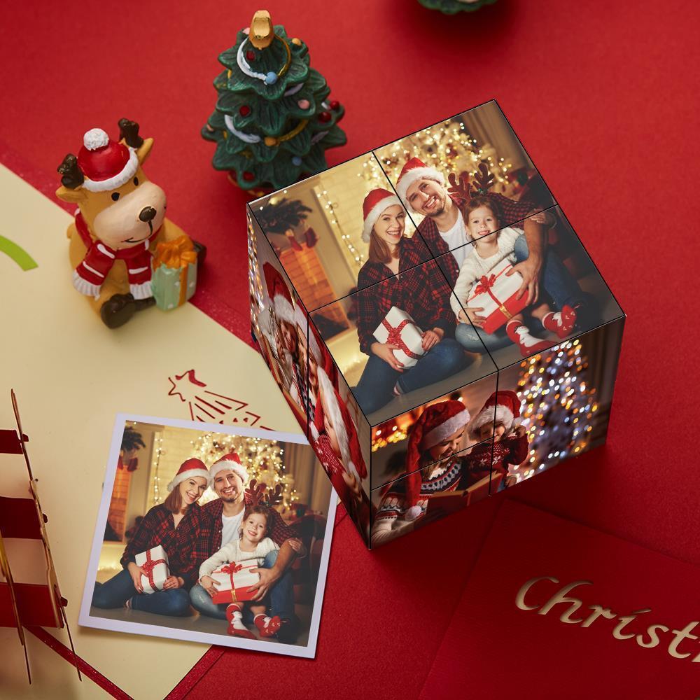 Multiphoto Colorful Rubic's Cube Christmas Personalized Gifts