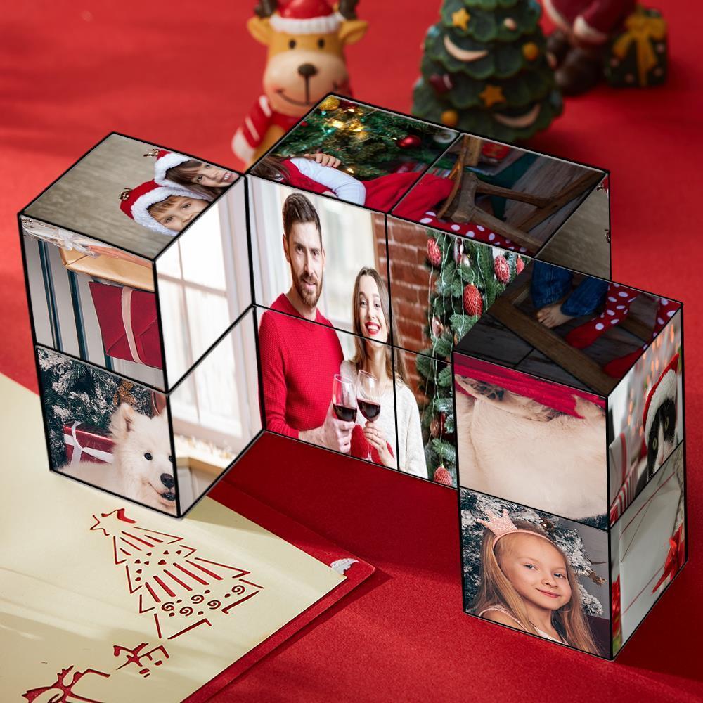 Multiphoto Colorful Rubic's Cube Christmas Personalized Gifts