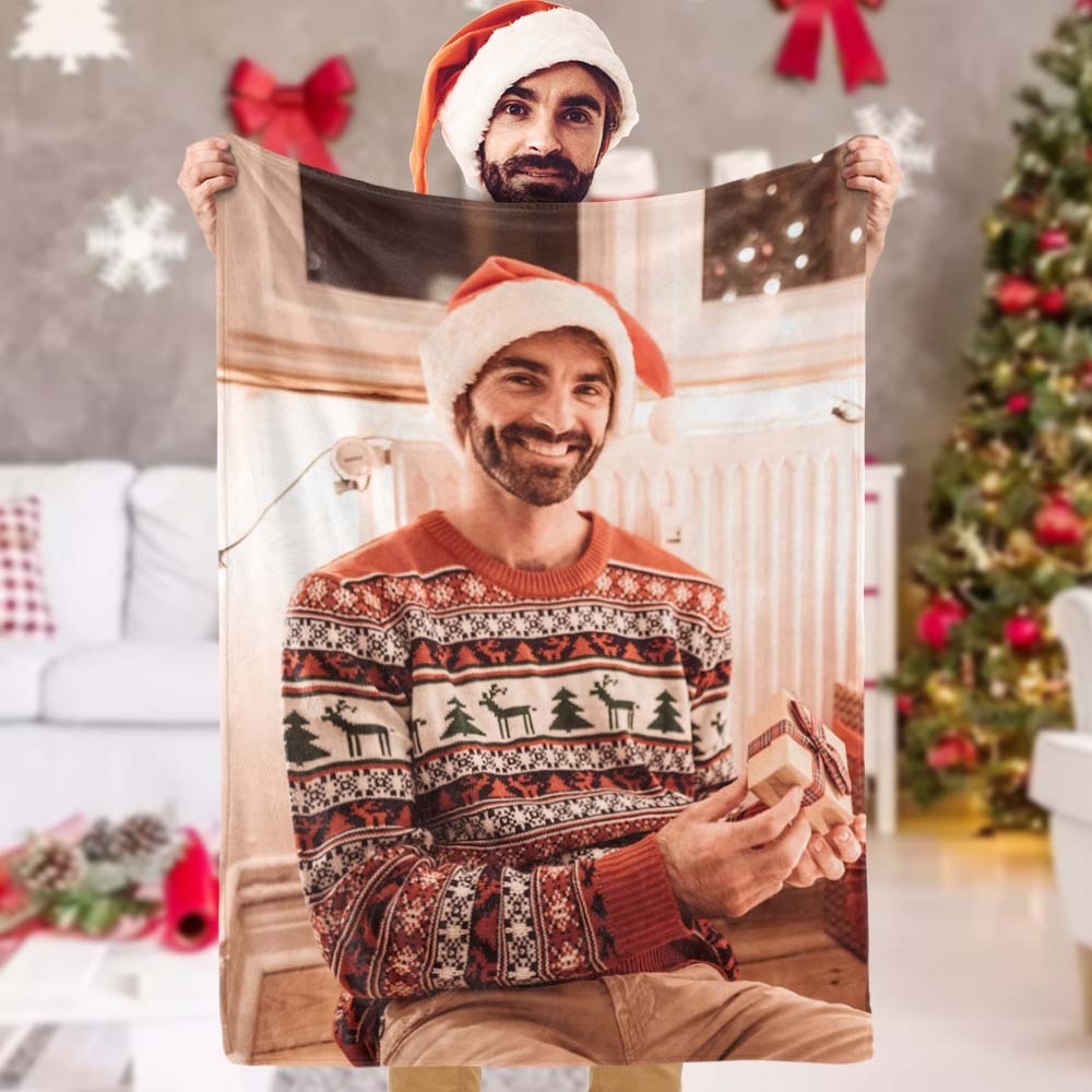 Christmas Gifts Anniversary Gift Personalized Photo Blanket Custom Couple Blanket Best Gift For Him