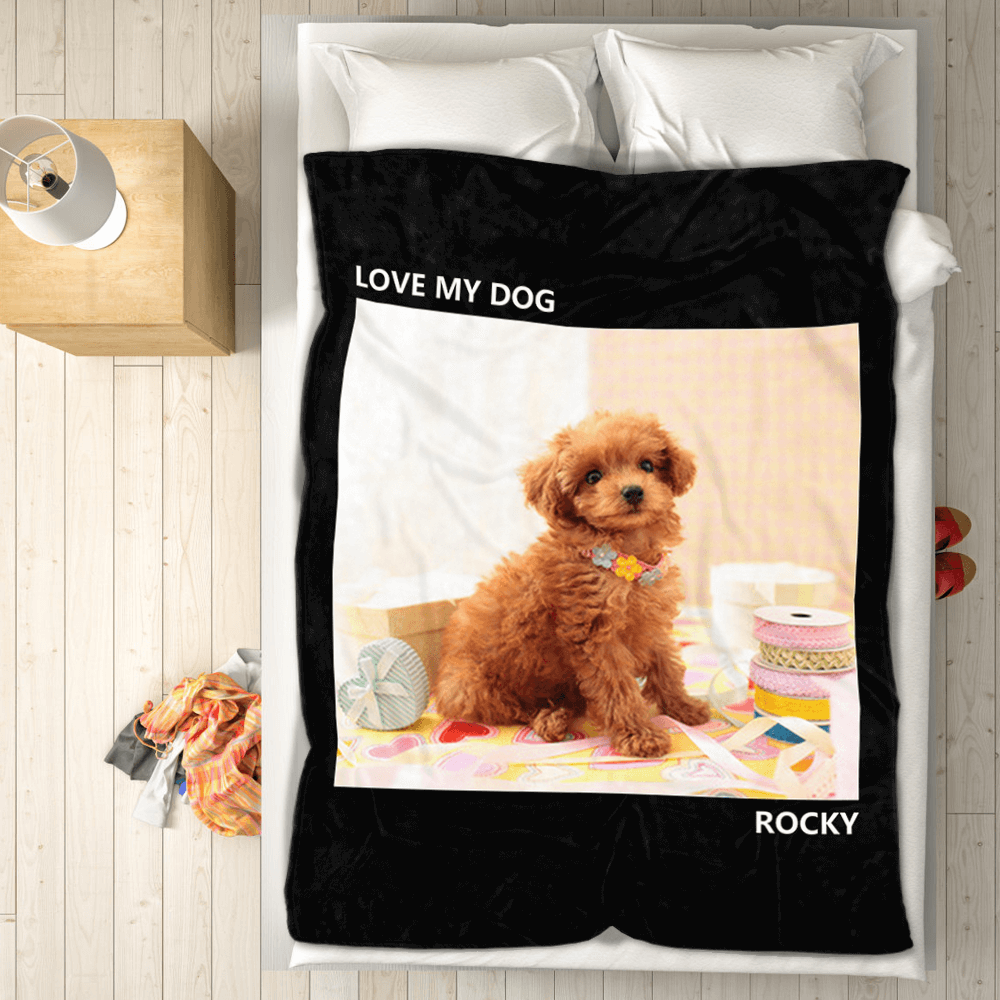 Custom Dog Blankets Personalized Pet Photo Blankets Custom Collage Blankets