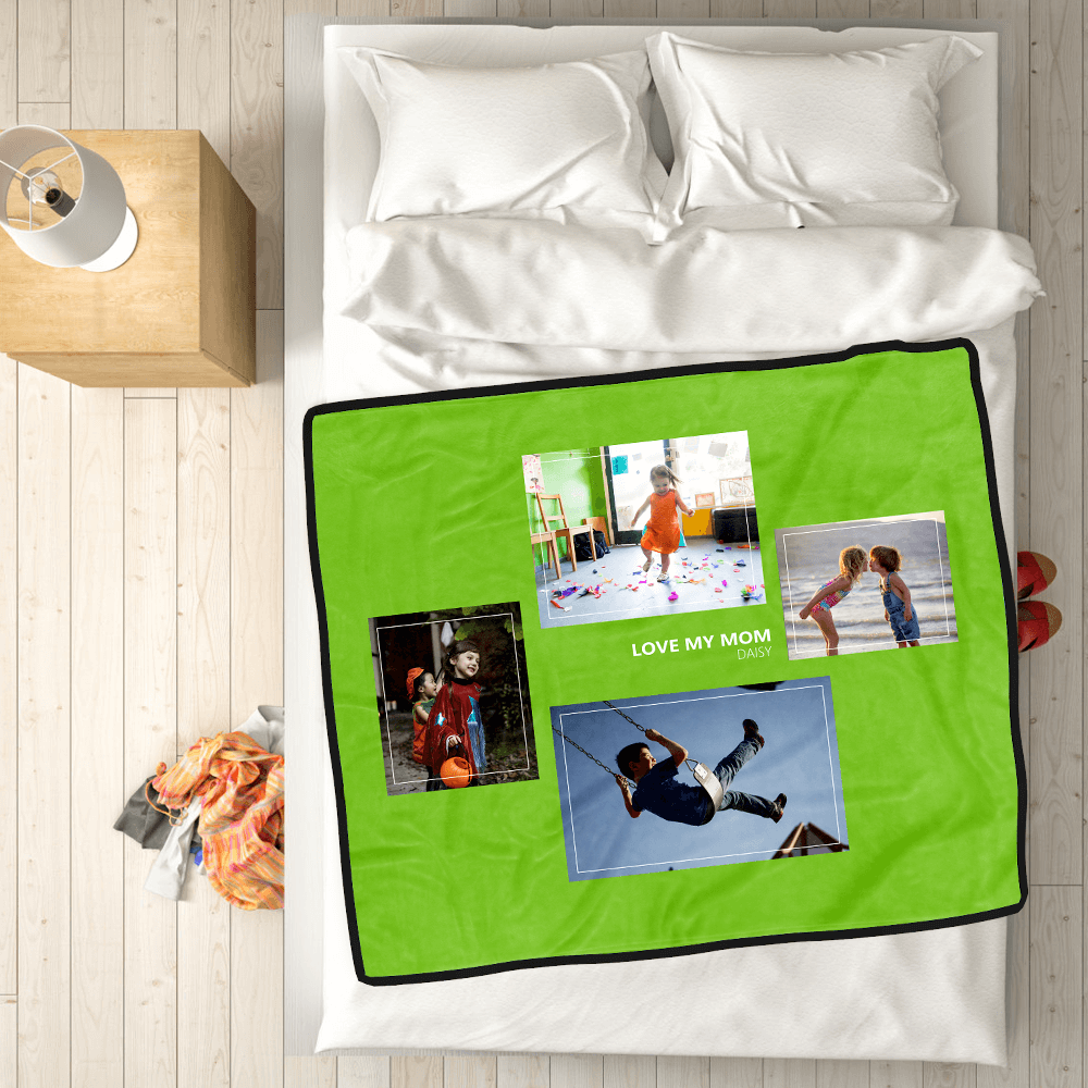 Personalized Photo Blankets Custom Custom Memory Blankets Collage Blankets With 4 Photos