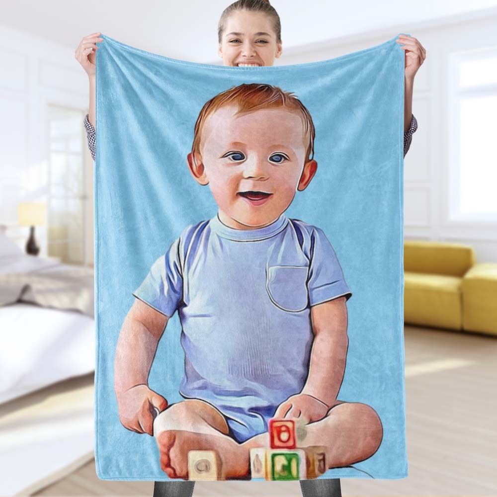 Custom Photo Blanket Custom Photo Print Blanket Printy Photo Blanket Baby Blanket