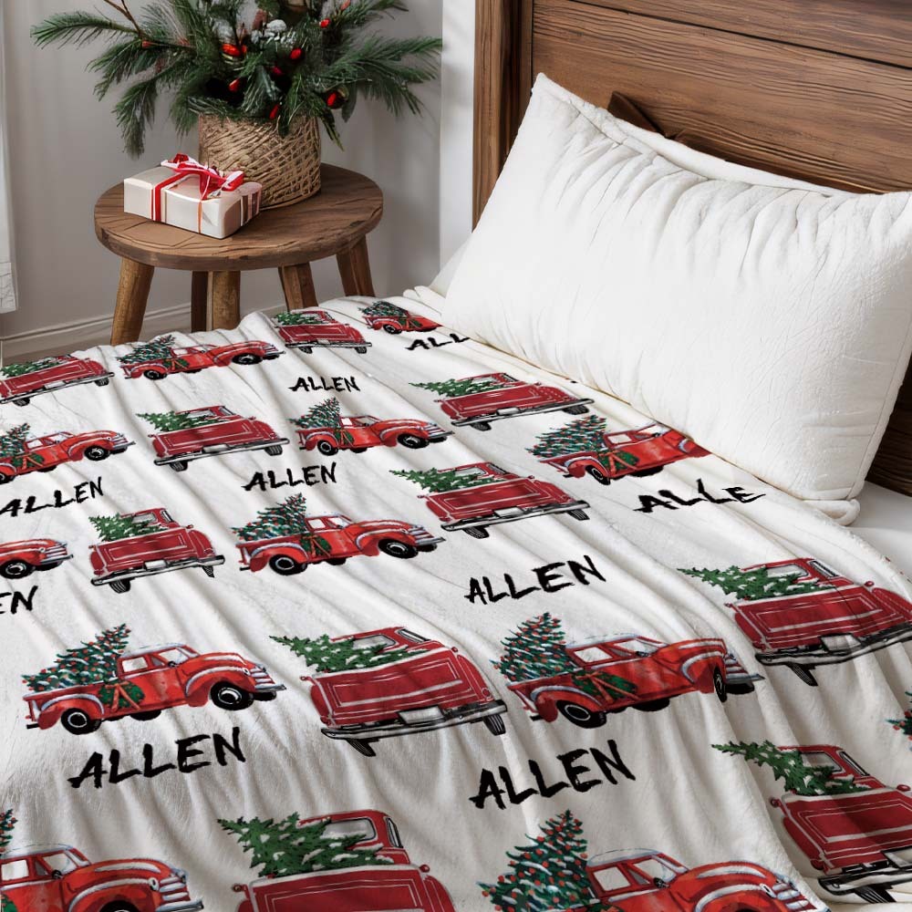 Custom Text Santa Gifts Car Christmas Blanket Unique Gift For Kids - Get Photo Blanket