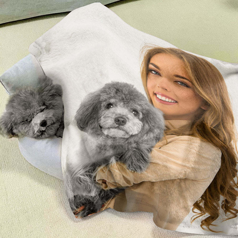 Personalized Photo Blanket Multi Sizes - Get Photo Blanket