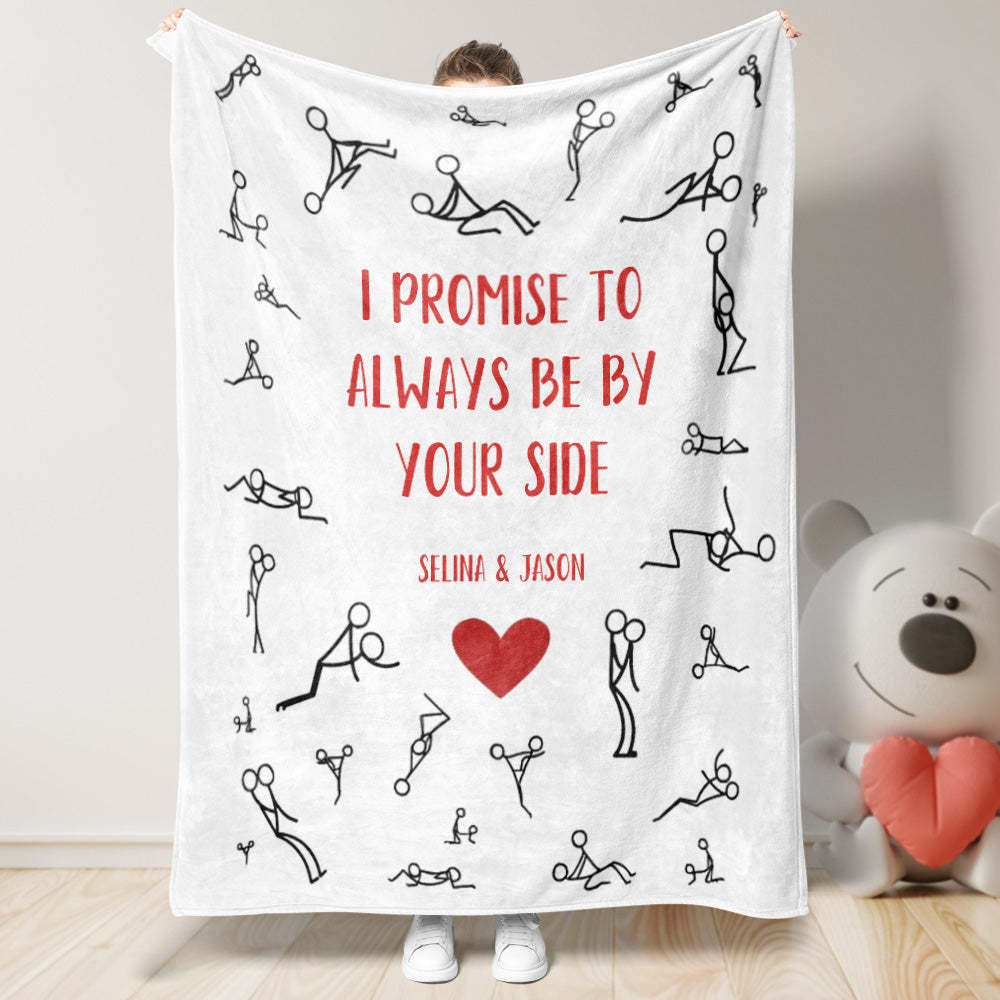 Custom Names Couple Blanket Valentine's Day Gift - Get Photo Blanket