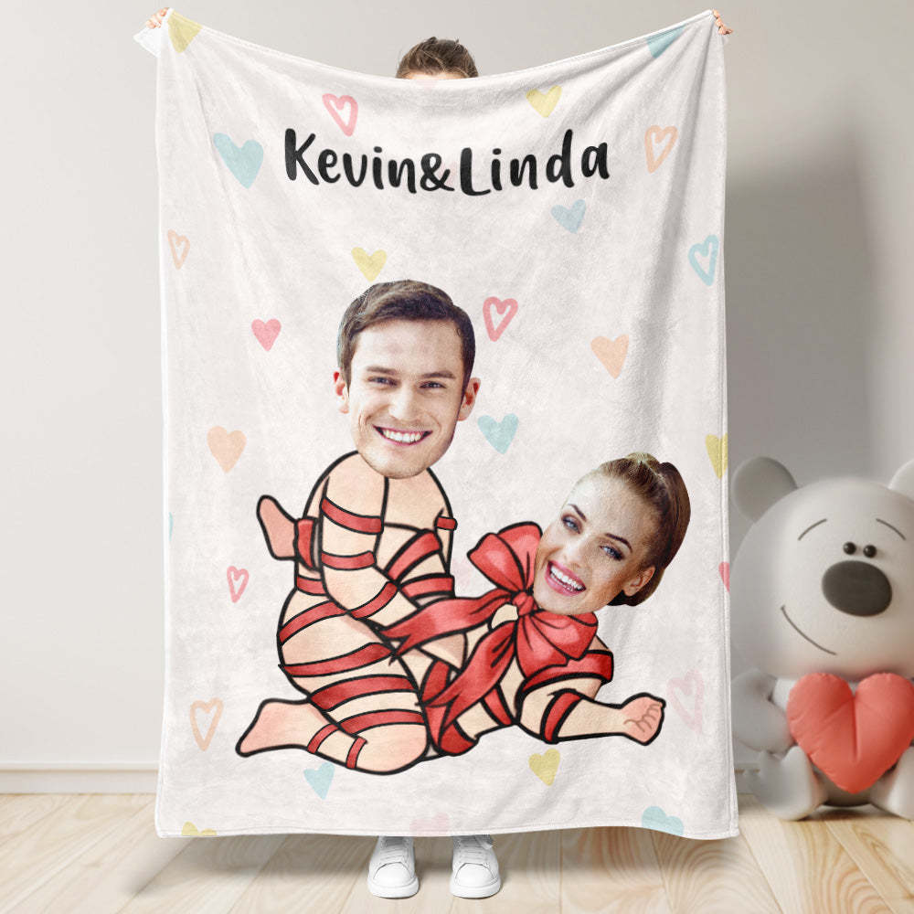 Custom Photo Blanket Personalized Faces and Names Birthday Gifts - Get Photo Blanket