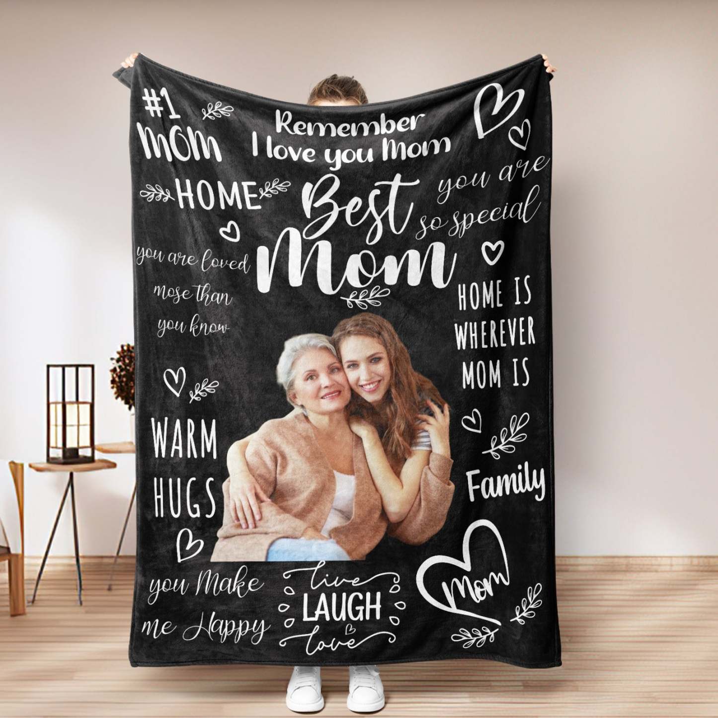 Personalized Photo Mom Theme Blanket Remember I Love You Mom Mother's Day Gift For Mom - Get Photo Blanket