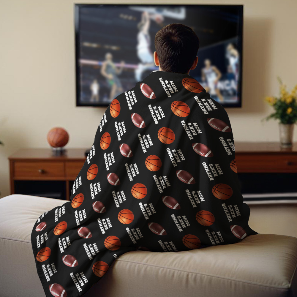 Personalized Custom Print Blanket For Every Sport Every Fan