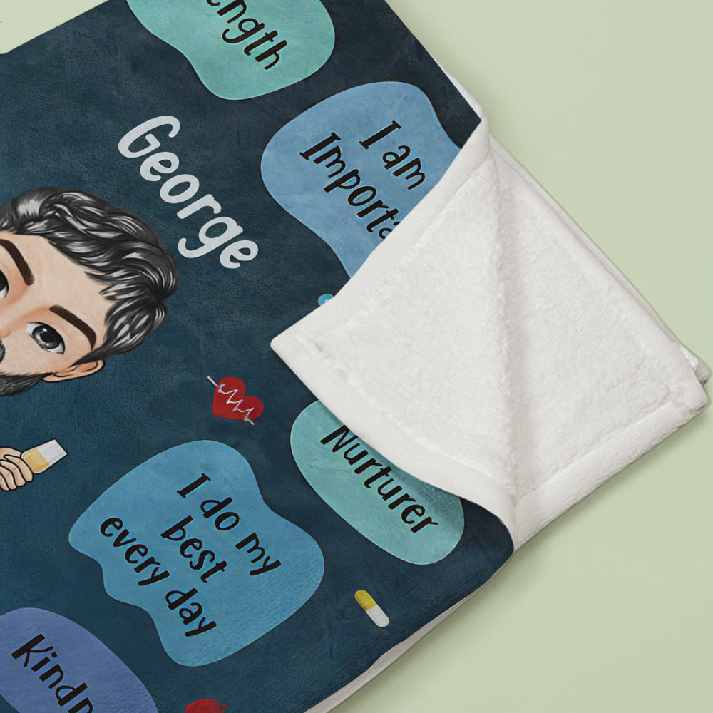 Custom Blanket Nurse Daily Affirmation - Gift For Nurse