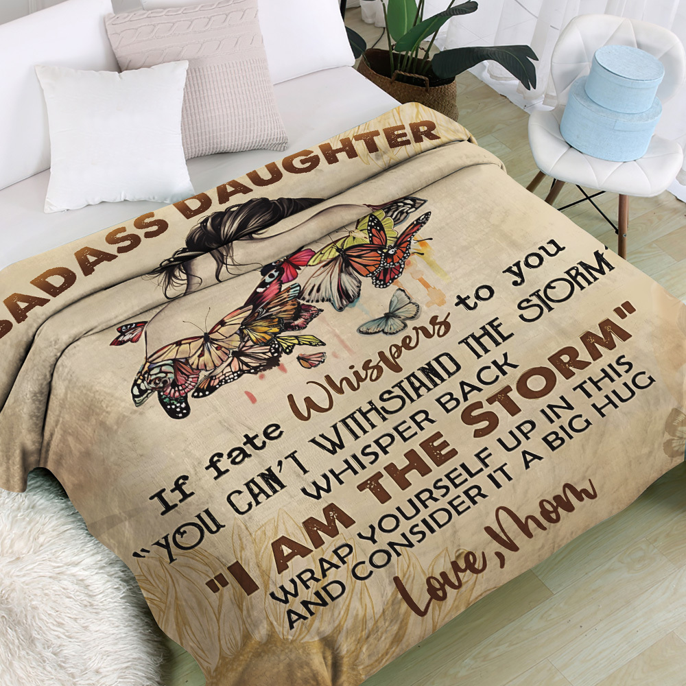 Custom Blanket With Name To My Daughter - Premium Blanket - Get Photo Blanket