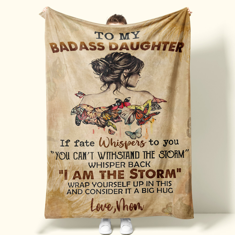 Custom Blanket With Name To My Daughter - Premium Blanket - Get Photo Blanket