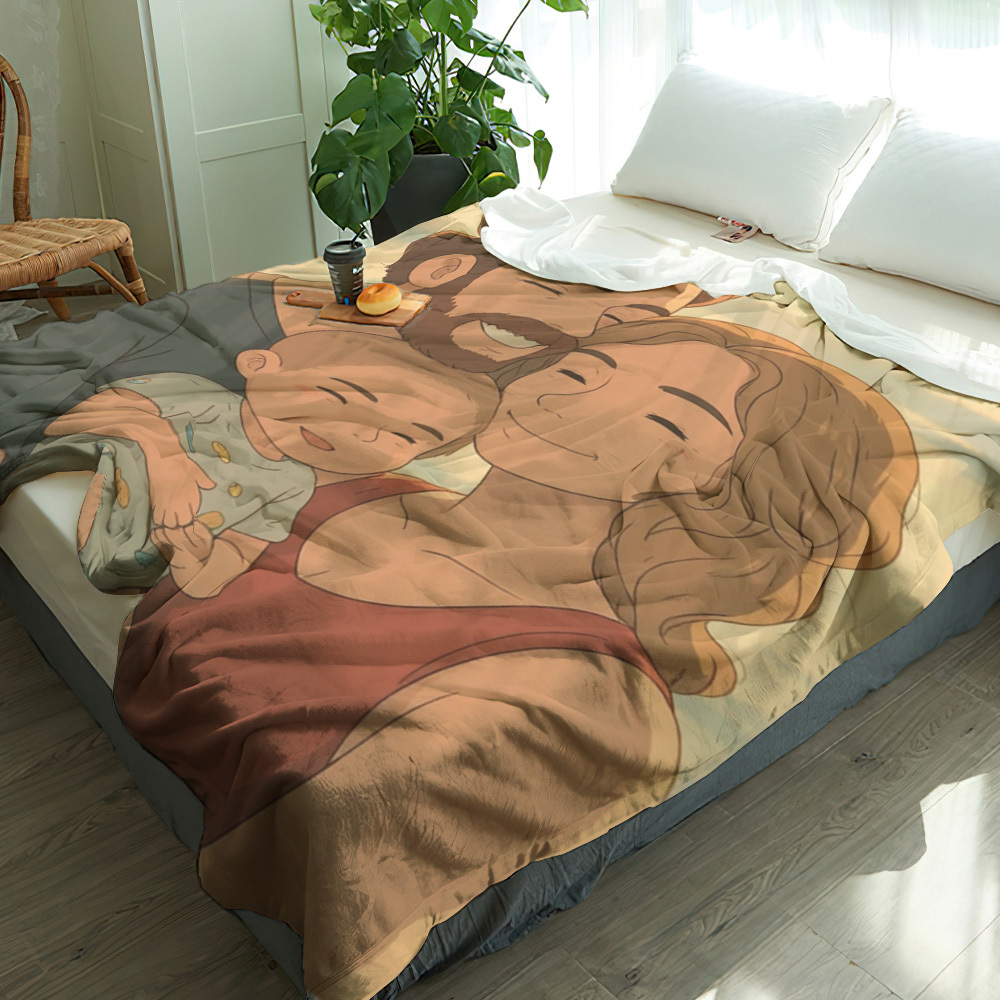 Custom Blanket Ghibli Style Mother's Day Gift