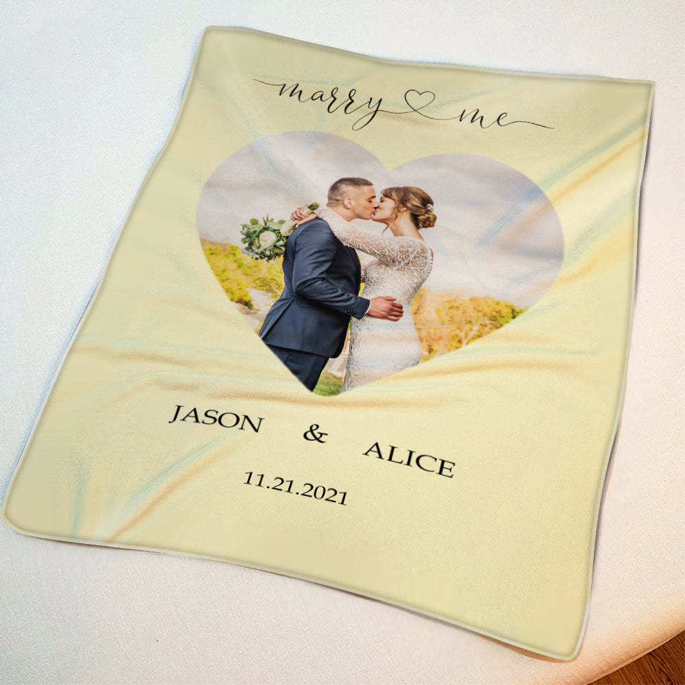 Custom Wedding Blanket Personalized Wedding Gift Proposed Blanket