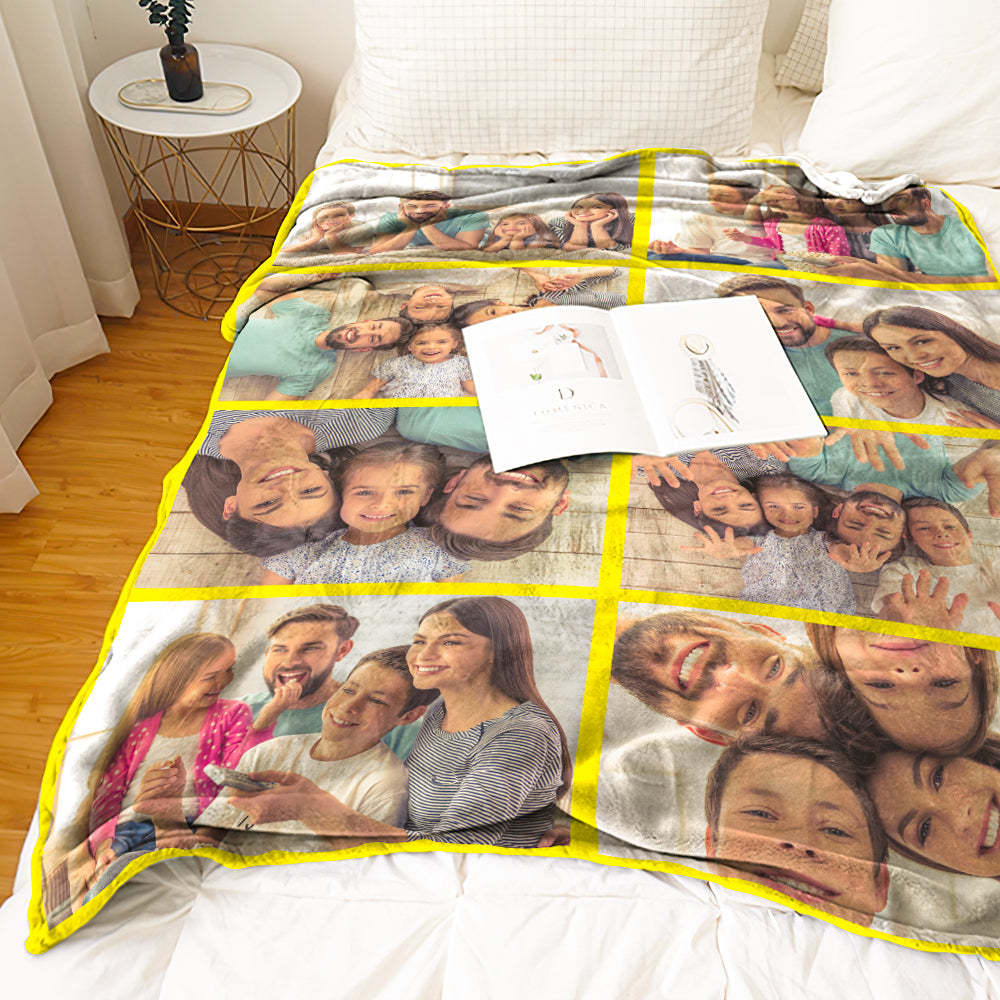 Mother's Day Gifts Custom Photo Blanket Personalized Collage Photo Blanket Photo Album Blanket