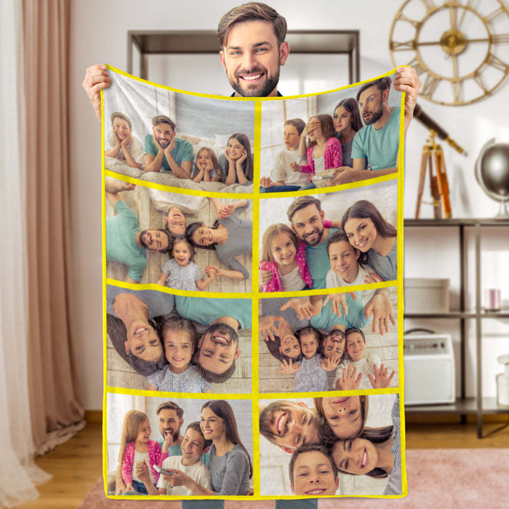Mother's Day Gifts Custom Photo Blanket Personalized Collage Photo Blanket Photo Album Blanket