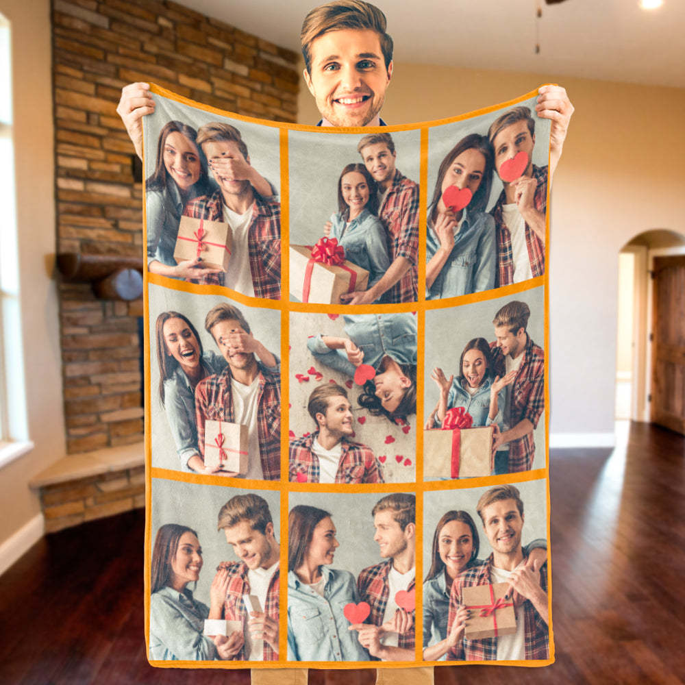 Mother's Day Gifts Custom Photo Blanket Personalized Collage Photo Blanket Photo Album Blanket
