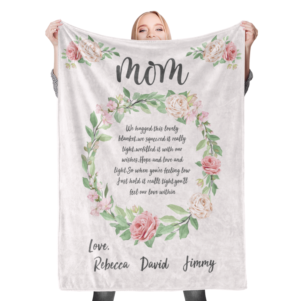 Personalized Custom Name Blanket Mother's Day Blanket Mother's Day Gifts